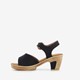 Dames sandalen met hak zwart