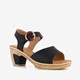 Dames sandalen met hak zwart