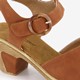 Dames sandalen met hak cognac