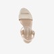 Espadrilles met sleehak metallic goud