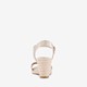 Espadrilles met sleehak metallic goud