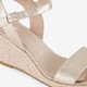 Espadrilles met sleehak metallic goud