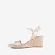 Espadrilles met sleehak metallic goud