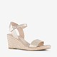 Espadrilles met sleehak metallic goud