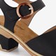 Dames sandalen met hak zwart