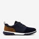 Heren sneakers navy bruin