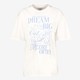 Oversized dames T-shirt met print wit