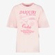 Oversized dames T-shirt met print roze