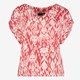 Dames T-shirt met print roze wit