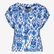 TwoDay dames T-shirt met print blauw wit