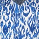 Dames T-shirt met print blauw wit