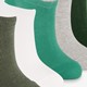 5 paar kinder sneakersokken groen grijs