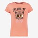 TwoDay meisjes T-shirt met tijgerkop oranje