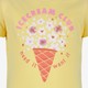 Meisjes T-shirts met ijsco en bloemen geel