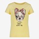TwoDay meisjes T-shirt met kat en strik geel