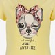 Meisjes T-shirt met kat en strik geel