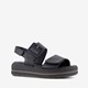Softline dames sandalen met sleehak zwart