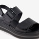 Dames sandalen met sleehak zwart
