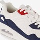 Heren sneakers met airzool wit blauw