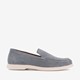 Suede heren instappers lichtblauw