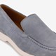 Suede heren instappers lichtblauw