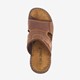 Leren heren slippers cognac