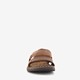 Leren heren slippers cognac