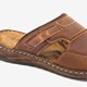 Leren heren slippers cognac