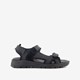 Leren heren sandalen zwart