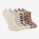 5 paar meisjes sneakersokken beige bruin