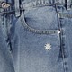 Meisjes denim short met madeliefjes