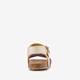 Leren meisjes bio slippers paars goud