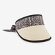 Dames zonneklep beige zwart