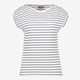 Dames T-shirt gestreept wit blauw