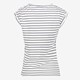 Dames T-shirt gestreept wit blauw