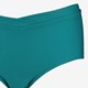 Hipster bikinibroekje met overslag petrol