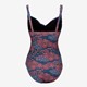Voorgevormd dames badpak print blauw