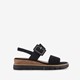 Dames sandalen met sleehak zwart