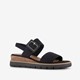 Dames sandalen met sleehak zwart