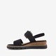 Dames sandalen met sleehak zwart