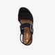 Dames sandalen met sleehak zwart