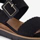 Dames sandalen met sleehak zwart