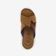 Leren heren slippers cognac bruin