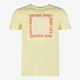 Unsigned heren T-shirt met tekst geel