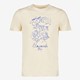 Unsigned heren T-shirt met opdruk beige
