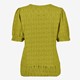 Dames top met broderie groen