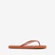 Dames slippers met print en glitters bruin