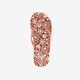 Dames slippers met print en glitters bruin