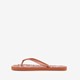 Dames slippers met print en glitters bruin