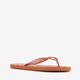 Dames slippers met print en glitters bruin